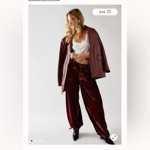 New Free People Lotus Jeans Cargo Velvet Pants High Rise Wide Leg We The Free 30 - Picture 11 of 11